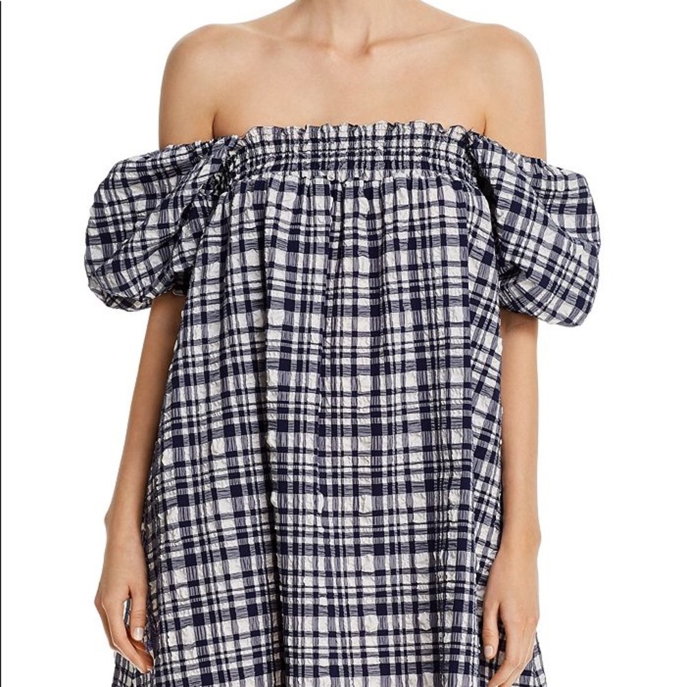 Solid & Striped Gingham Seersucker Babydoll Dress